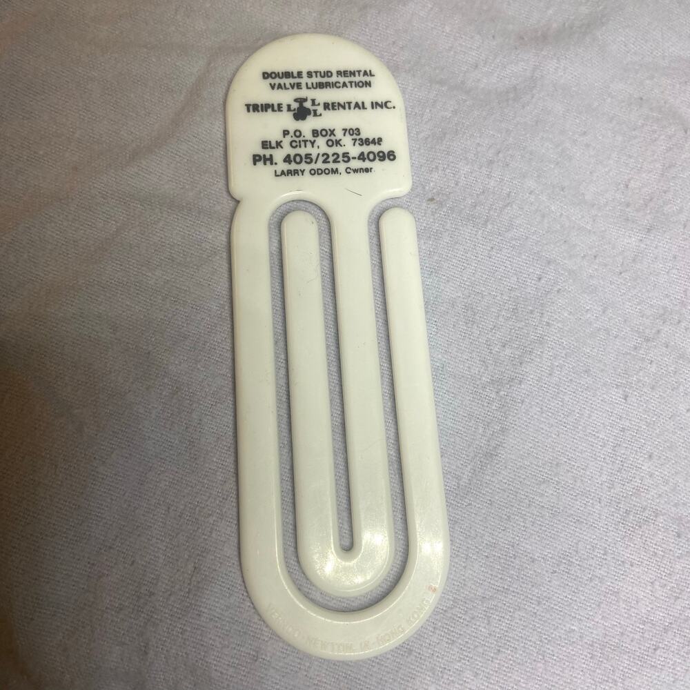 Triple L Rental Inc Elk City OK Vernco IA Jumbo Clip Big White Hong Kongi Vintag